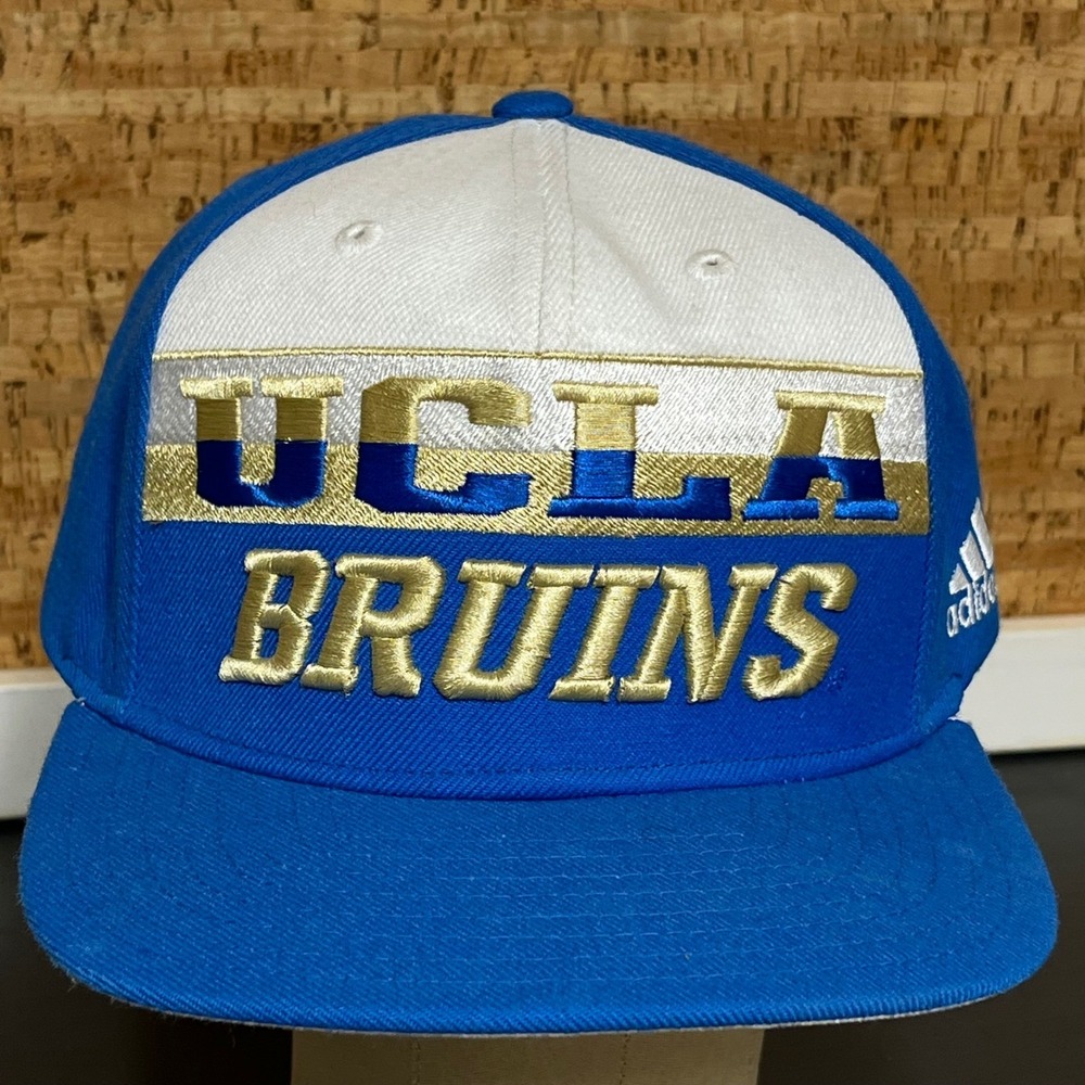 Vintage UCLA Bruins Snapback Hat‎ Blue White Gold Flat Brim wool Blend OSFA